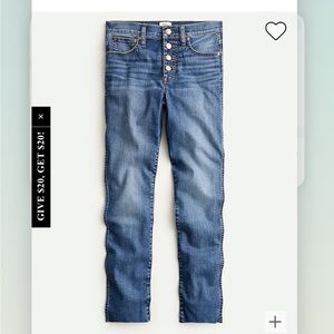 NWOT J.Crew 9 inch Vintage Straight Jean Big Sky 29